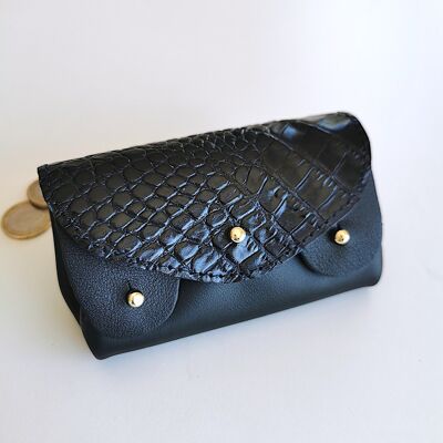 Black Croco Coin Purse