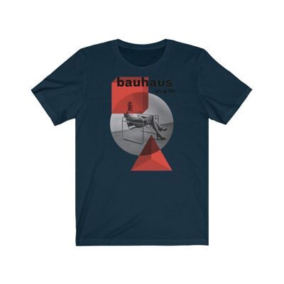 Bauhaus Shirt Ästhetische Geometrie Navy Schwarz