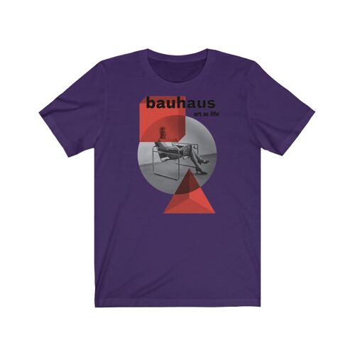 Bauhaus Shirt Aesthetic Geometry Team Purple  Black