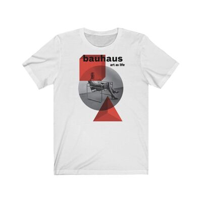 Bauhaus Shirt Ästhetische Geometrie Weiß Schwarz