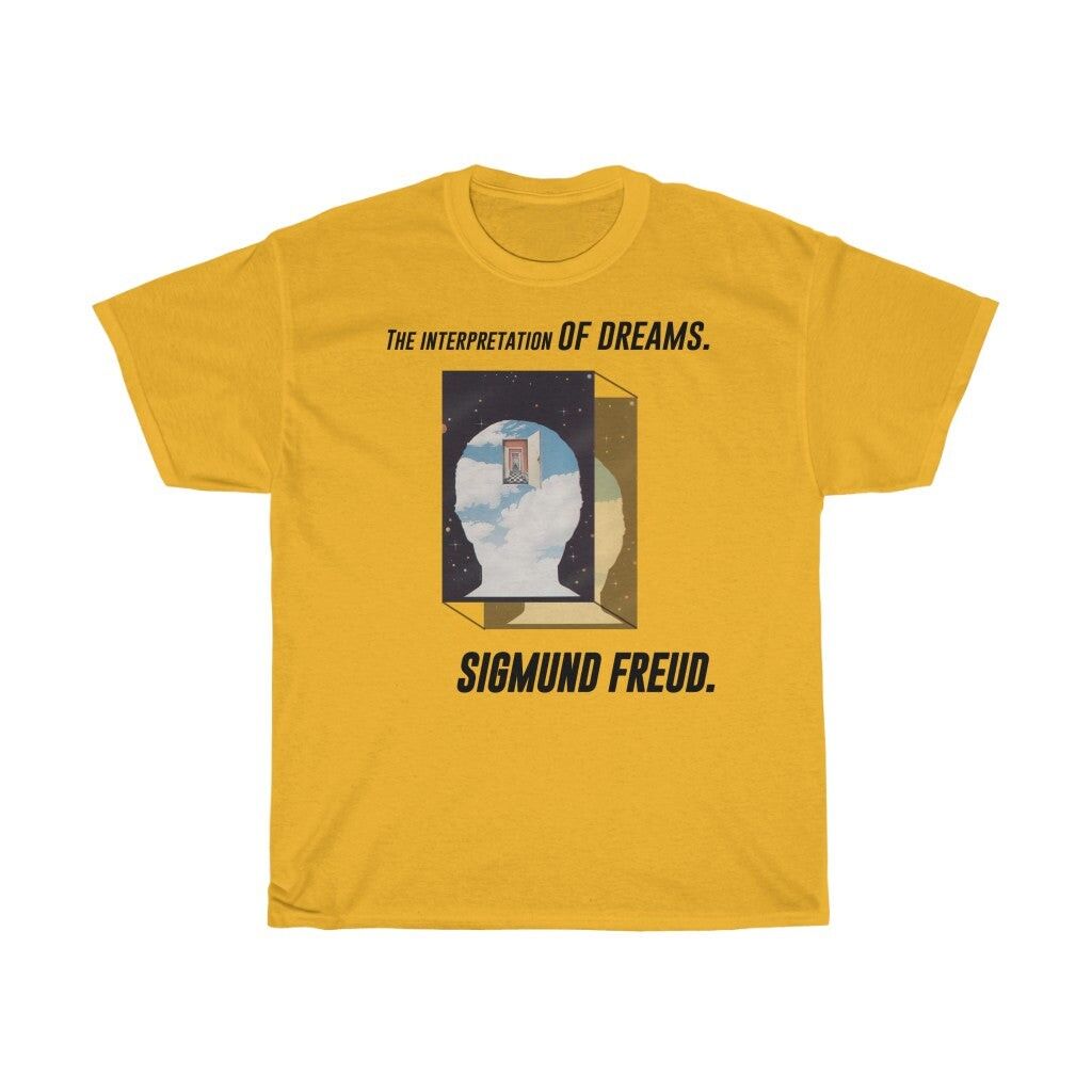 SIgmund Freud Shirt Unisex Psychology T shirt Oro Nero