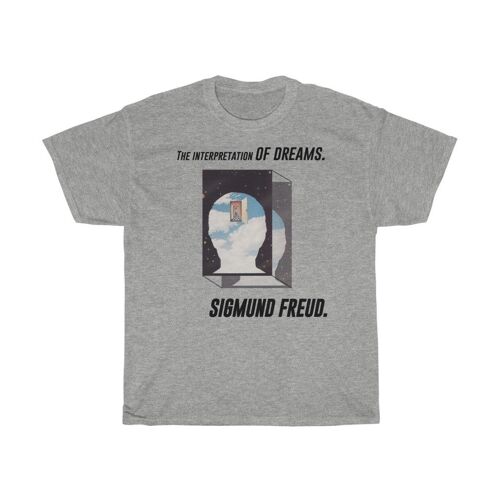SIgmund Freud Shirt Unisex Psychology T shirt Sport Grey  Black
