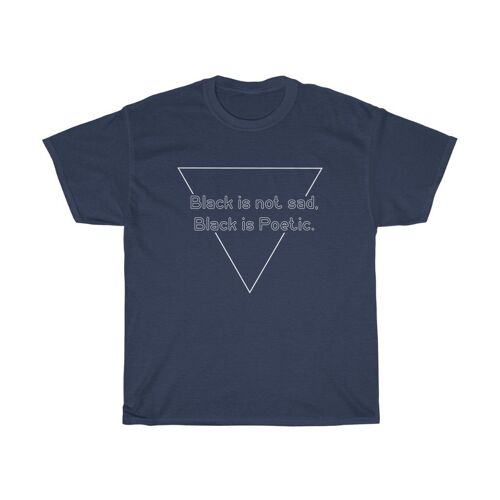 Black is not Sad Unisex Shirt Vintage 90s Tee Navy  Black