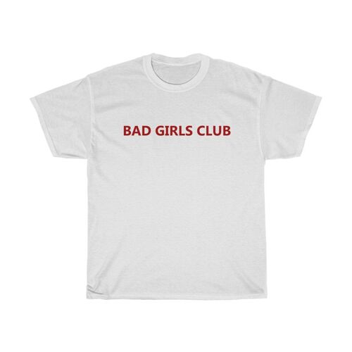 Bad girls Club Shirt Vintage 90s Feminist Shirt White  Black