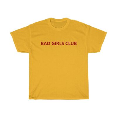 Bad Girls Club Shirt Vintage 90er Jahre feministisches Shirt Gold Schwarz