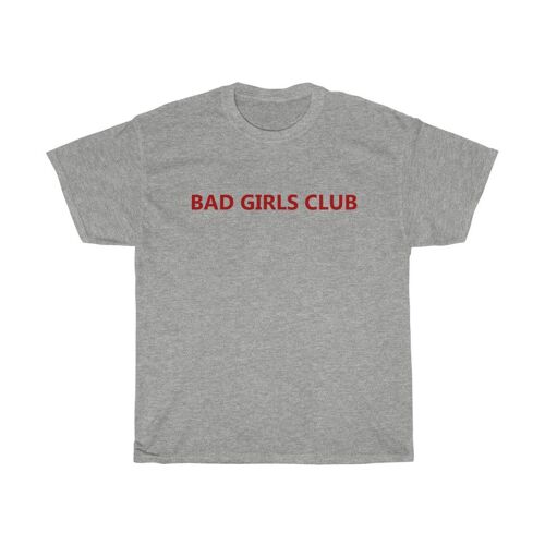 Bad girls Club Shirt Vintage 90s Feminist Shirt Sport Grey  Black