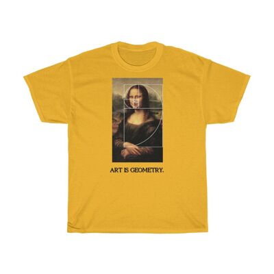 Da Vinci Shirt Gioconda Geometrisch Gold Schwarz
