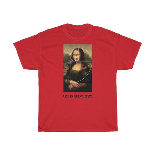 Da Vinci Shirt Gioconda Geometric Red  Black