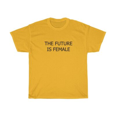 Il futuro è Camicia Famale Camicia Femminista Anni '90 Oro Nera