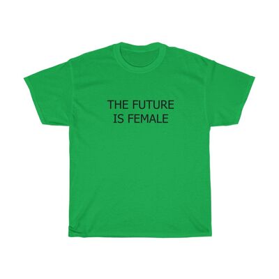 Il futuro è Camicia Famale Camicia femminista anni '90 Irish Green Black