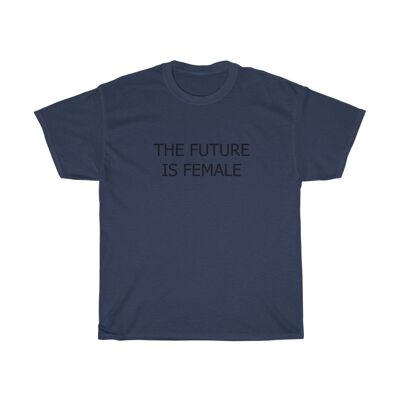 The future is Famale Shirt Feminist 90s Shirt Navy  Black