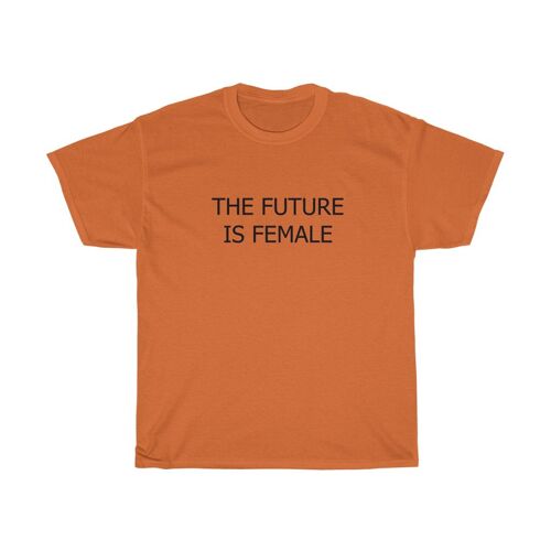 The future is Famale Shirt Feminist 90s Shirt Orange  Black