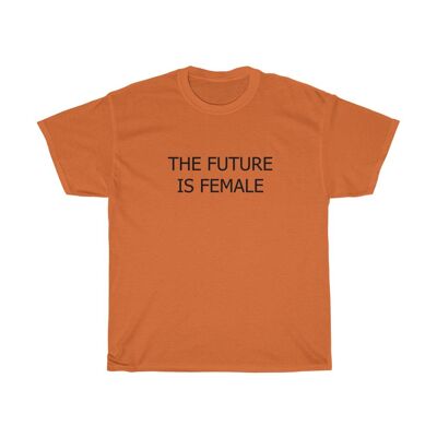 The future is Famale Shirt Feminist 90s Shirt Orange Black