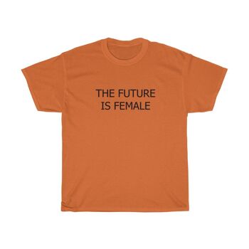 L'avenir est Famale Shirt Feminist 90s Shirt Orange Noir 1