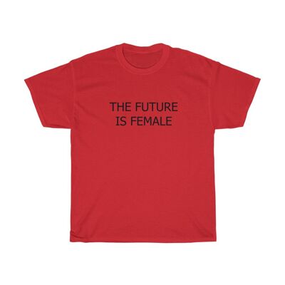 The future is Famale Shirt Feministisches 90er Shirt Rot Schwarz