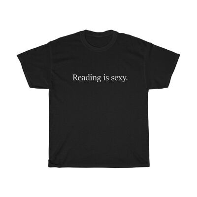 READING IS SEXY Shirt Unisex Vintage Aesthetic Book Lover Shirt Black  Black