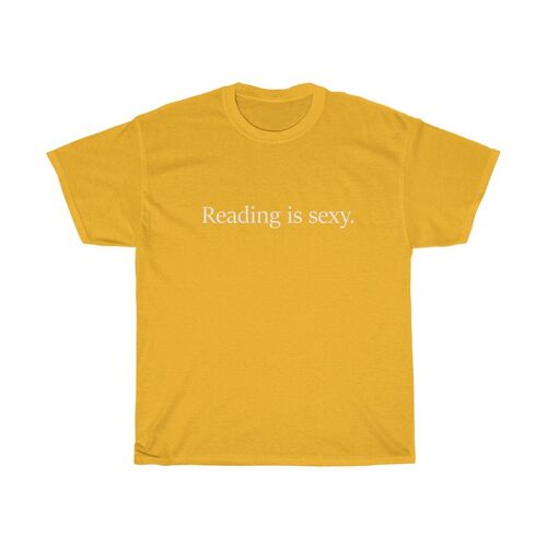 READING IS SEXY Shirt Unisex Vintage Aesthetic Book Lover Shirt Gold  Black