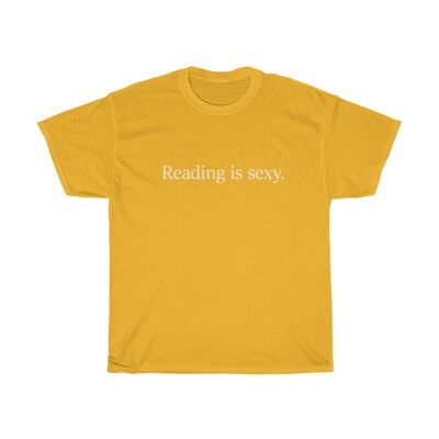 READING IS SEXY Shirt Unisex Vintage Aesthetic Book Lover Shirt Gold  Black
