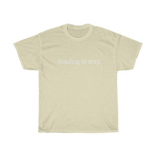 READING IS SEXY Shirt Unisex Vintage Aesthetic Book Lover Shirt Natural  Black
