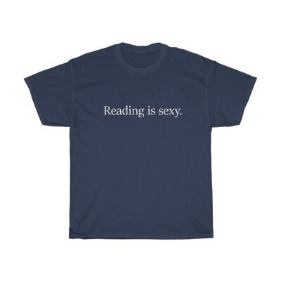 READING IS SEXY Shirt Unisex Vintage Aesthetic Book Lover Shirt Navy  Black