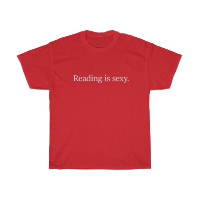 READING IS SEXY Shirt Unisex Vintage Aesthetic Book Lover Shirt Rouge Noir