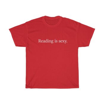 READING IS SEXY Shirt Unisex Vintage Aesthetic Book Lover Shirt Rouge Noir 1