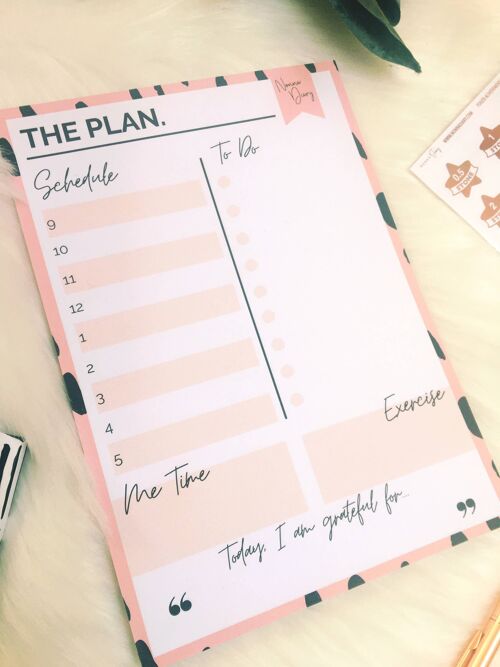 "The Plan" Daily Planner Notepad