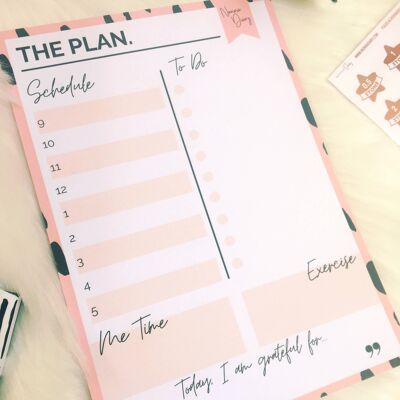 Bloc-notes planificateur quotidien "The Plan"
