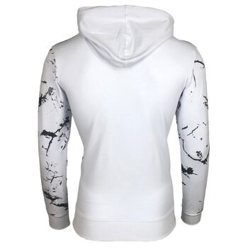 Subliminal Mode Sweat Shirt à Capuche bicolore Blanc 2