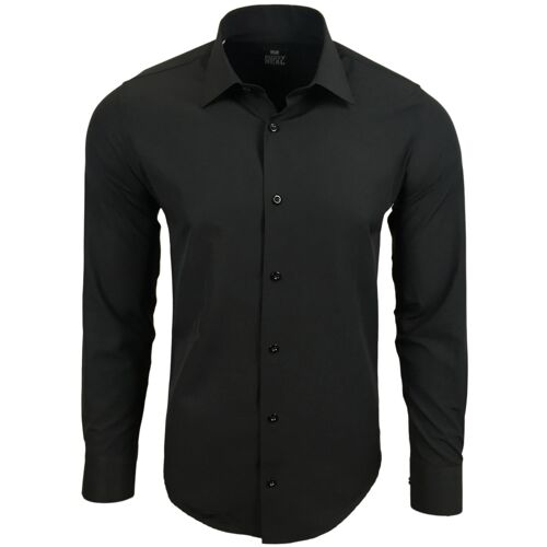 Subliminal Mode Chemise Basique Uni  Noir