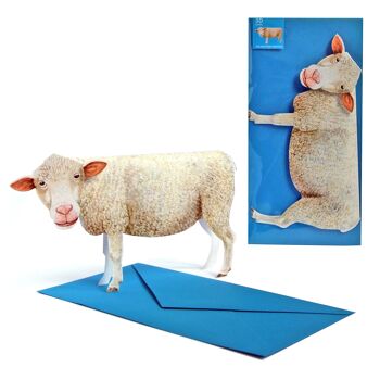 Carte des animaux en 3D de moutons