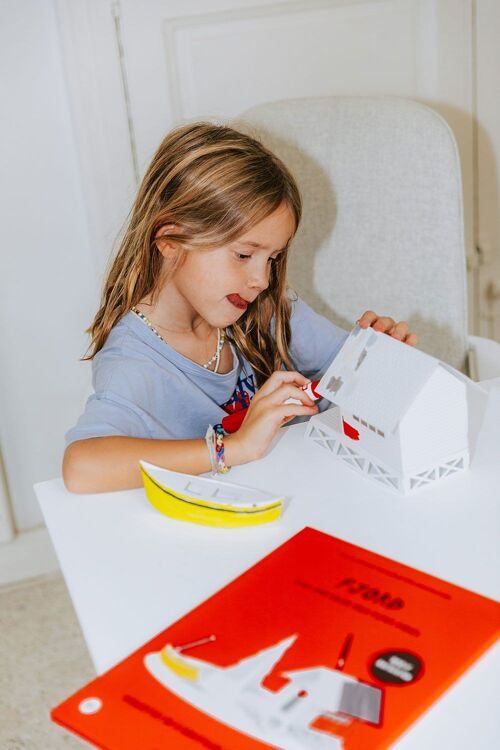 Maquette à colorier et monter - Fjord à partir de 8 ans pour les vacances d'été