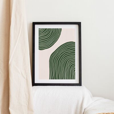 Grünes Linienplakat - 2 Formate