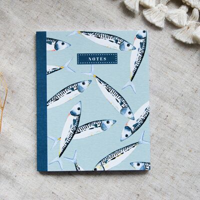 Stationery Small Notebook - Mackerels