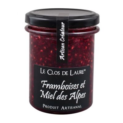 Confiture de framboise et miel des Alpes