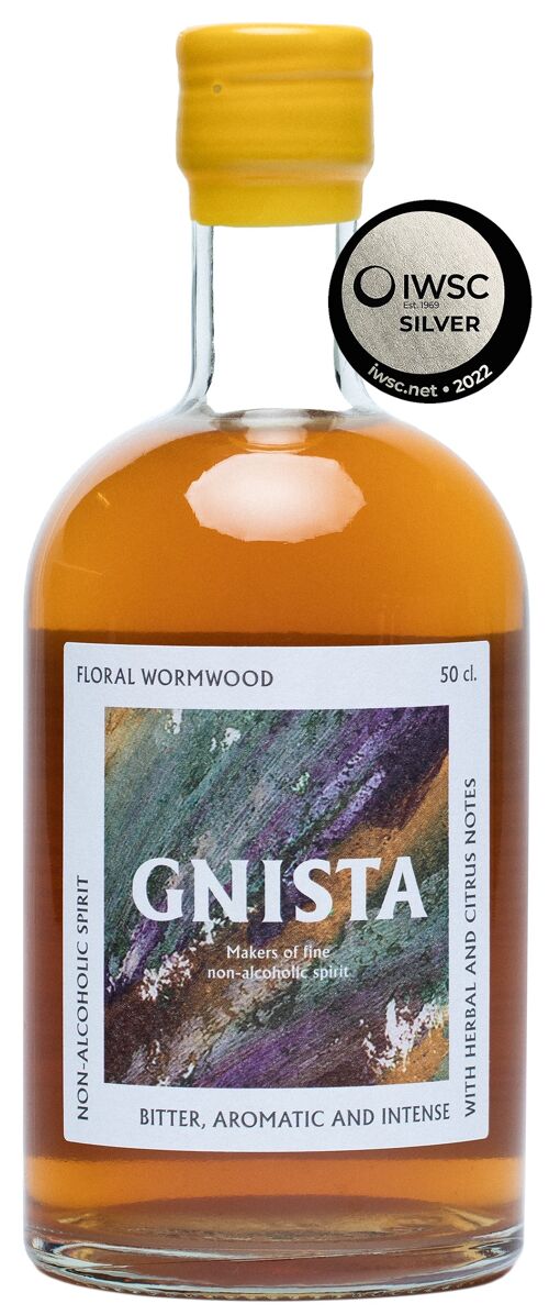 Floral Wormwood - hand-crafted award-winning vermouth alternative, serve neat as aperitif or in cocktails - 50 cl alcohol free