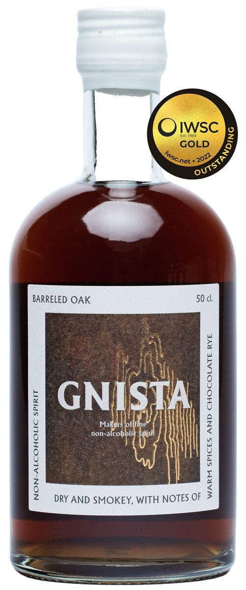 Barreled Oak - hand-crafted award-winning whisky alternative, serve neat as avec or in cocktails - 50 cl alcohol free