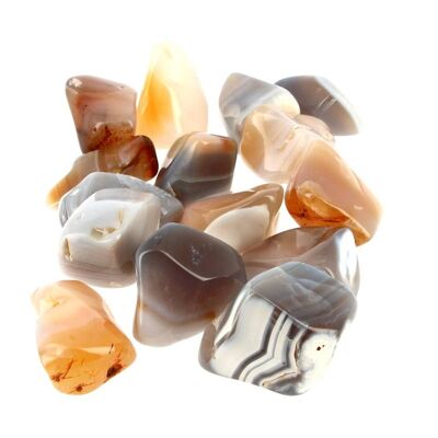 500 g EXTRA Banded Agate Tumbled Stones from Madagascar