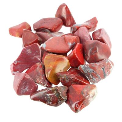 500 g EXTRA pietre burattate di diaspro rosso del Madagascar