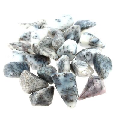 500 g Piedras Tumbled de Ópalo Dendrítico (Merlinita) EXTRA