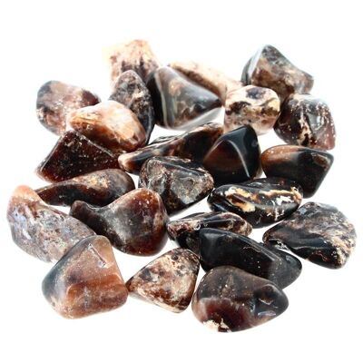 500 g EXTRA Schwarzopal-Trommelsteine aus Madagaskar