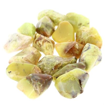 500 g di pietre burattate di opale verde EXTRA del Madagascar