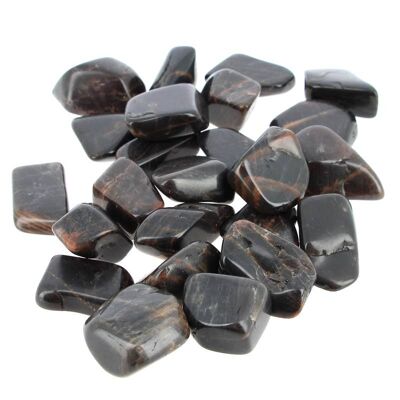 500 g EXTRA Dark Black Moonstone Tumbled Stones