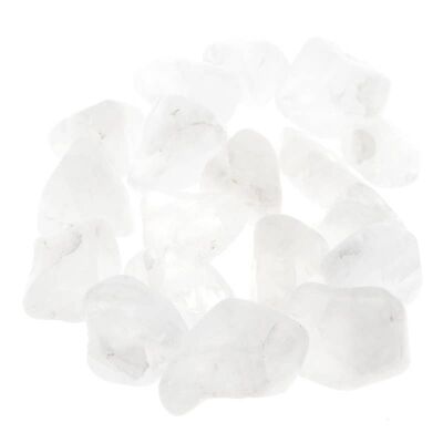 500 g di pietre burattate di quarzo bianco EXTRA del Madagascar