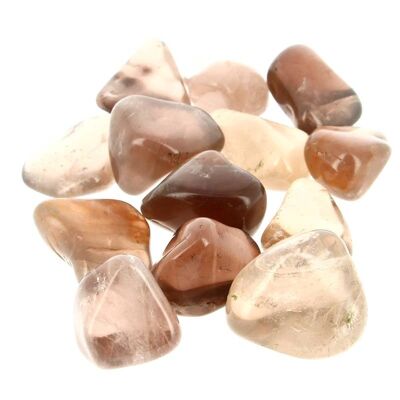 500 g EXTRA Clear Quartz Smoky Quartz Tumbled Stones del Madagascar