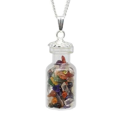 7 Chakras Small Bottle Necklaces