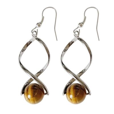 10 mm Beads Tiger Eye Earrings