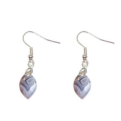 Marquise Banded Agate Earrings