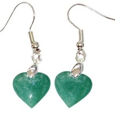 Boucles d'Oreilles Amazonite Cœur