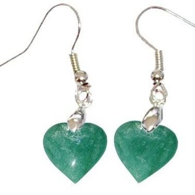 Amazonite Heart Earrings